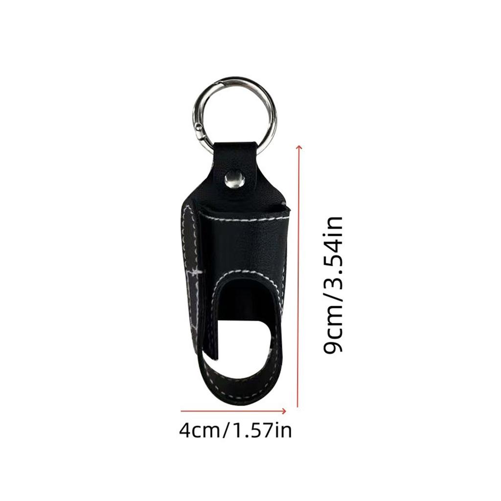 Compact PU Leather Inhaler Holder Keychain Sprayer Sleeve Accessory for Travel School Hiking and Everyday Convenience