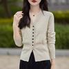Осень и зима новый женский вязаный свитер V-образный кардиган свитер женское пальто из имитации шерсти партия