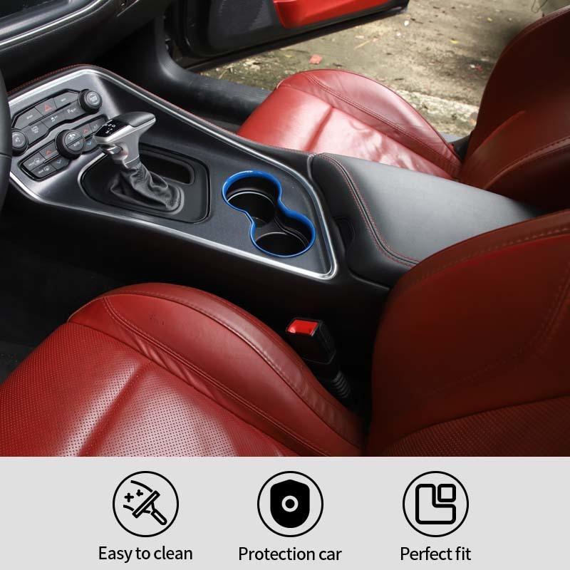 Передний подстаканник, декоративное кольцо, наклейки, подходят для Dodge Challenger 2015 Up, автомобильные аксессуары из АБС-пластика