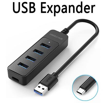 Расширитель USB на 4 порта Многопортовый USB 3.0 HUB Порт питания Type-C Высокоскоростной HUB 5 Гбит/с Док-станция для Macbook Аксессуары для ноутбука