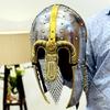 Viking Chainmail Helmet  Medieval Knight Brass  Nasal Chainmail Hand Forged Armor  Best Gift