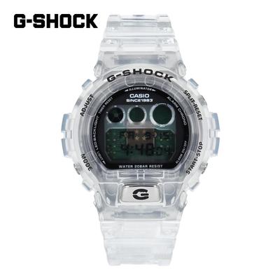 CASIO G-SHOCK DW-6940RX-7 6900 SERIES 40-летие CLEAR REMIX с ограниченным тиражом и календарем, прозрачные наручные часы со скелетом для мужчин / DW-6940RX