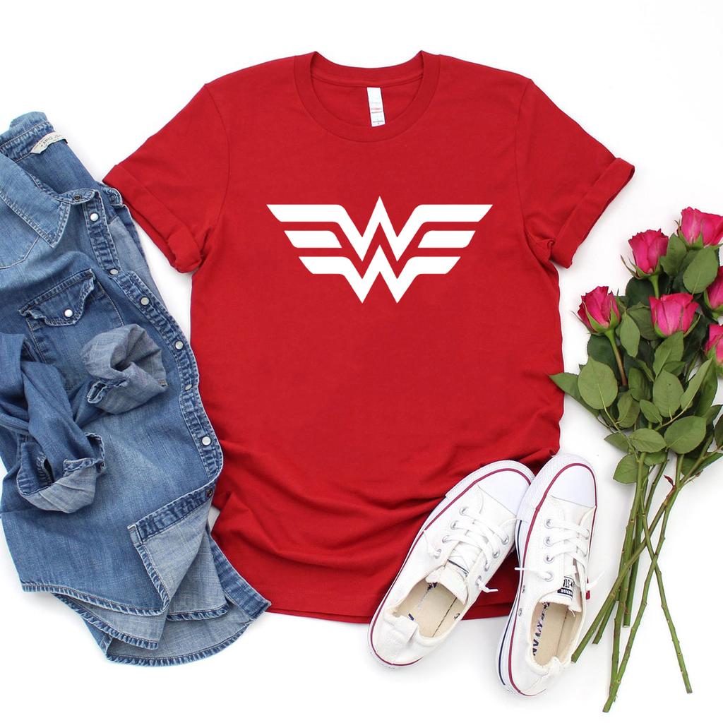 Wonder Female T-shirt Women Warrior T Shirts Superhero Tee Women Power Shirts Mothers Day Gift Casual Tees Tops