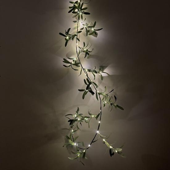 Светящаяся искусственная оливковая гирлянда 6 футов, гирлянда с огоньками, искусственная зелень, олива