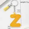 Брелок для ключей с алфавитом, пряжка для ключей от автомобиля, органайзер для ключей, деловой держатель для ключей из искусственной кожи, 26 букв, брелок в подарок