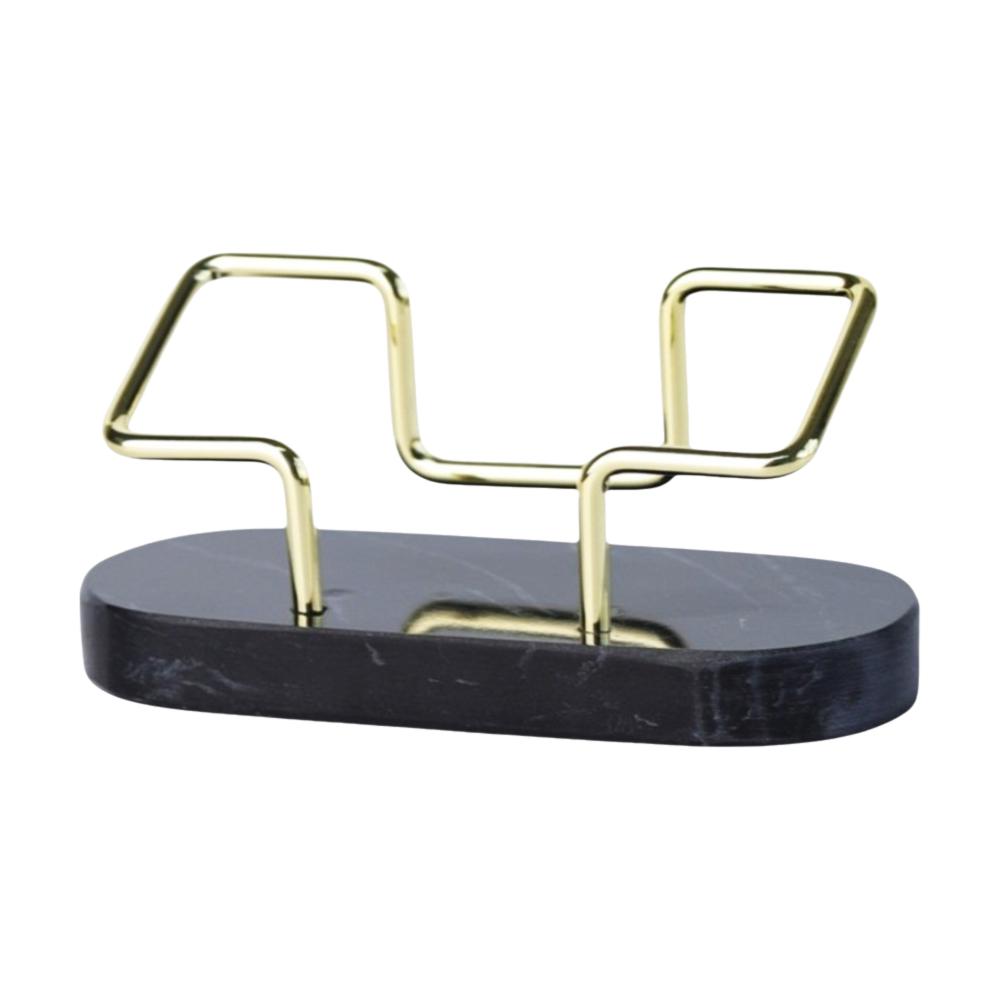 Metal Frame Metal Business Card Holder Marble Material Business Card Storage Holder Meeting Gifts