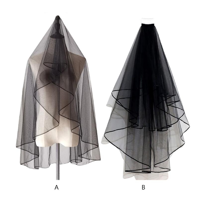 Сетка Вуаль Головной убор Черная Тюлевая Вуаль Головной убор для Хэллоуин Вечеринки Карнавала Винтажный Косплей Головной убор Праздничные Принадлежности