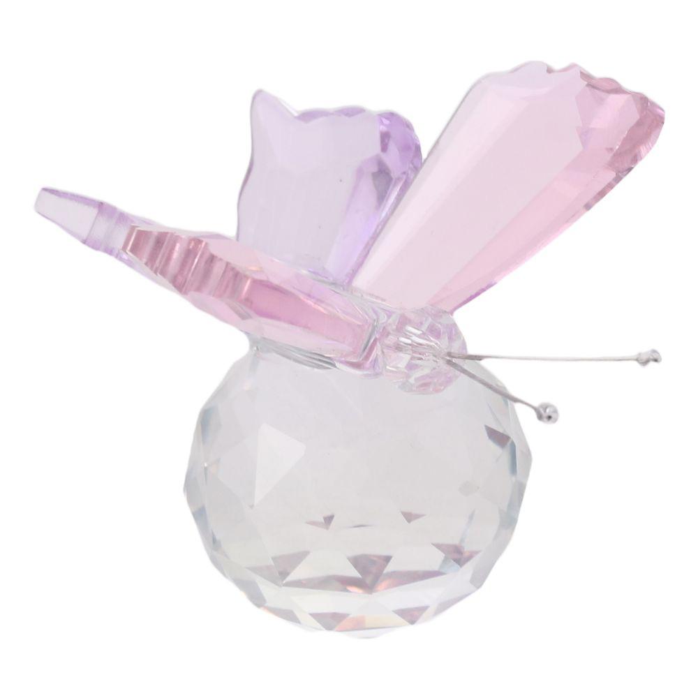 Beautiful Crystal Butterfly Figurines High Quality Cut Butterfly Animal Decoration Clear Handmade Glass Butterfly Paperweight