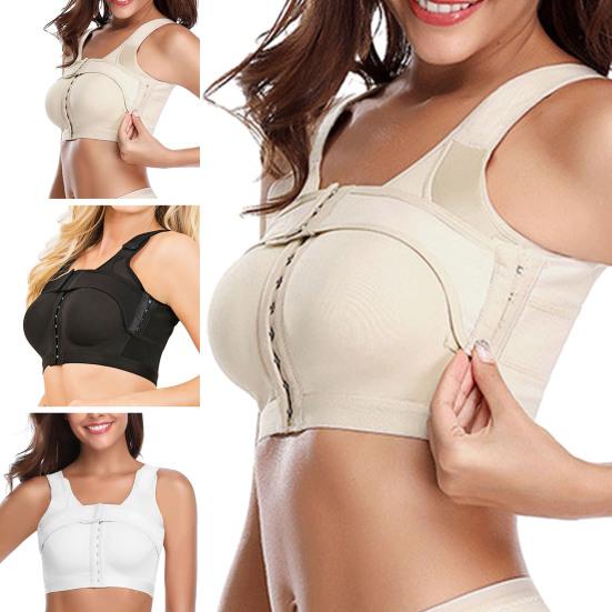 Женский бюстгальтер для поддержки груди спереди, стабилизатор имплантата, широкий ремень для плеч, компрессионное нижнее белье после операции, хирургическое
