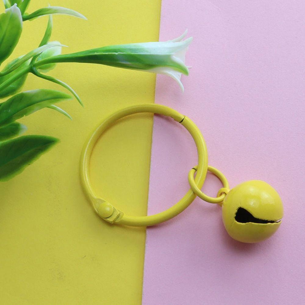 Cute Candy Colors Metal Bells Handmade Colorful Jingle Bell DIY Keychain Pendants Accessories for Decoration