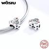 WOSTU Семейные бусины из серебра 925 пробы из стерлингового серебра 925 пробы с подвесками в форме сердца в форме сердца для семьи для браслета