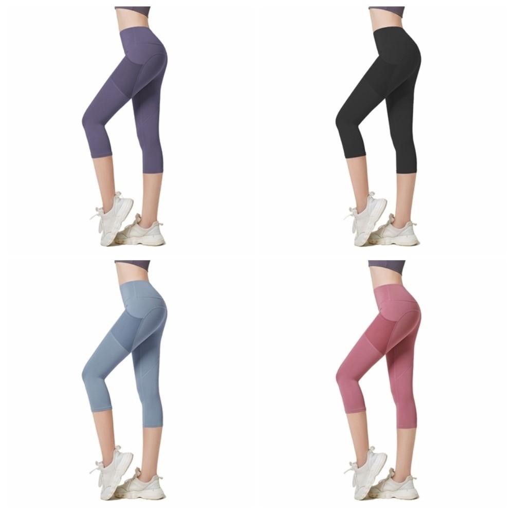 Mesh Pocket Fitness Pants Sportswear Sports Leggings Yoga Cropped Pants Women