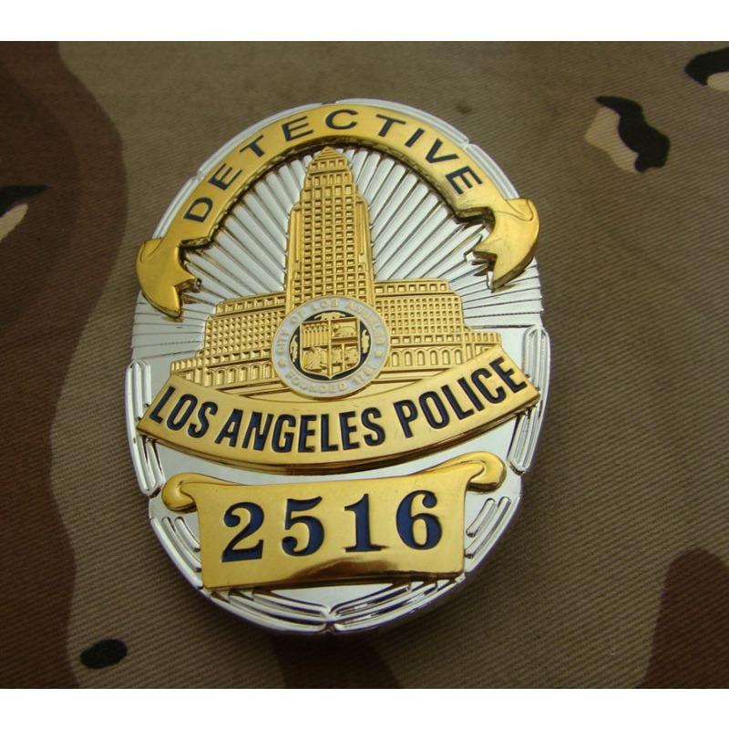 Американский металлический значок, Значок Лос-Анджелеса LAPD ДЕТЕКТИВ Комбинированная структура Чистая медь