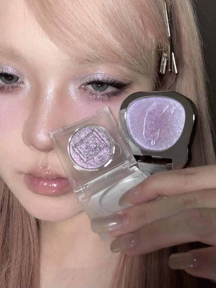 Ancient and Early Flavor Dream Core Lavender Purple ~ Sweet Single Color Eye Shadow Flash Pearl Highlight Powder 2025 New Arrival Best Selling