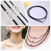 Black Rubber Leather Rope Choker/Necklace With Lobster Clasp Connector Buckle Cord DIY Jewelry Accessories