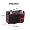 Мини портативное FM AM SW радио с солнечной зарядкой, радиоприемник, беспроводной Bluetooth-динамик со светодиодным фонариком, поддержка TF-карты, USB