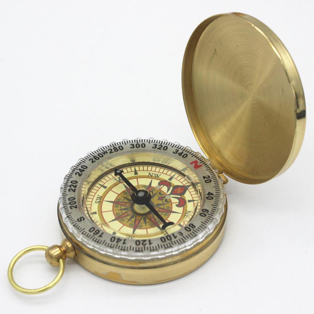 Портативные карманные часы с компасом для пешего туризма, выживания, водонепроницаемые на открытом воздухе, навигационное устройство с ночным режимом