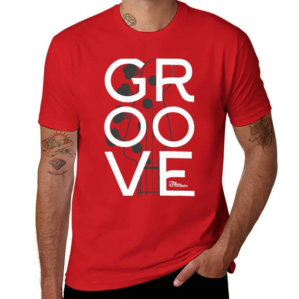 Groove to Bass Players T-Shirt plain Aesthetic clothing mens clothes
