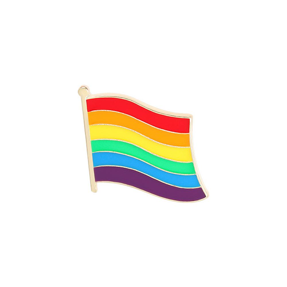 50pcs Gay Pride Rainbow Brooch Creative Victory Heart-shaped Cute Lapel Pin Decorations For Clothes Bags Hats