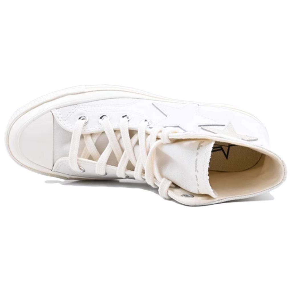 Converse Chuck 70 Универсальный Модный Тренд Повседневные Высокие Кеды из Канваса Унисекс Белый