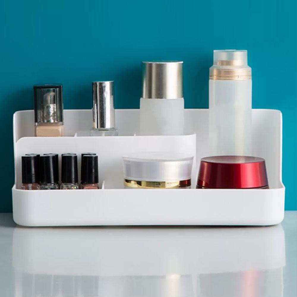 Органайзер для макияжа, косметический ящик для хранения для ванной комнаты, офиса, рабочего стола для кистей, лосьонов, губной помады, контейнер для лака для ногтей