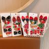 Christmas Hair Accessories Set for Kids: Cute Cartoon Hair Clips & Ties for Little Girls