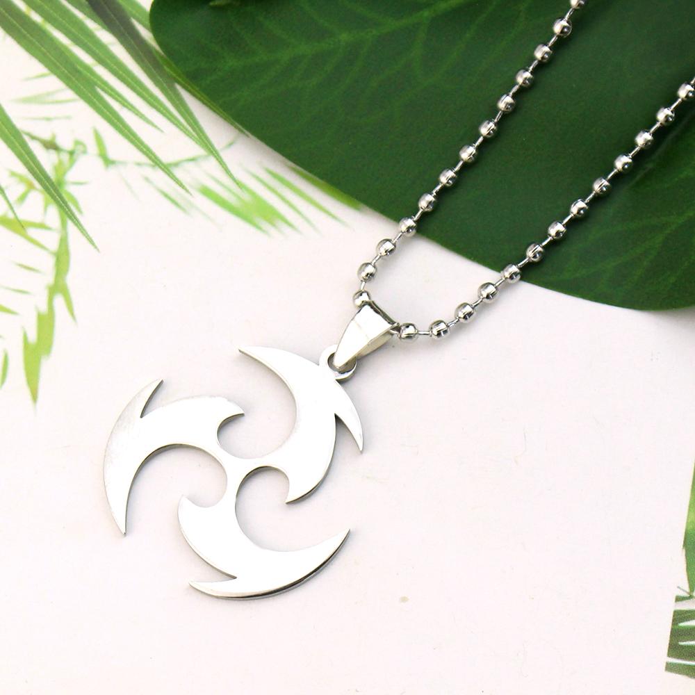 Genshin Impact Titanium Pendant Necklaces Element Pyro Hydro Anemo Electro Dengro Cyro Geo Hutao Boo Jewelry for Players Fans