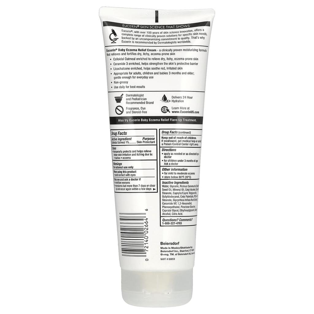 Baby, Eczema Relief Cream, Fragrance Free, 226G(8Oz)