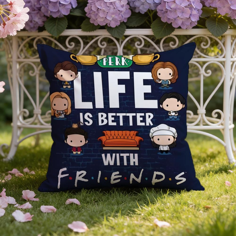F-FriendsS Подушка-чехол для фильма Домашняя и автомобильная Двухсторонний чехол для подушки: Двусторонняя конструкция для максимального комфорта