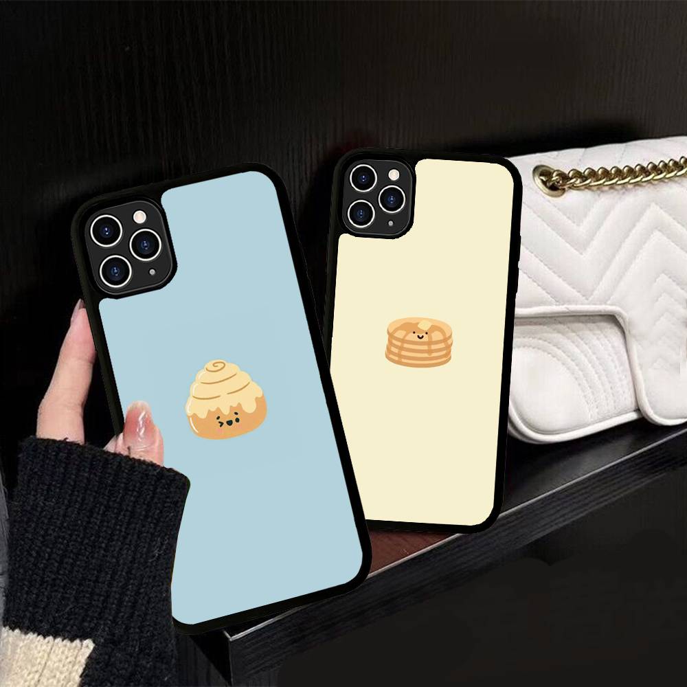 Милый Чехол для Телефона в Виде Хлеба Тоста Для iPhone 17 16 Pro Max Air 13 12 Mini 14 15 Plus 11 PC+TPU Задняя Крышка