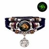 Luminous Zodiac Bracelet - Retro Punk Multi-Layer Beaded Leather Jewelry