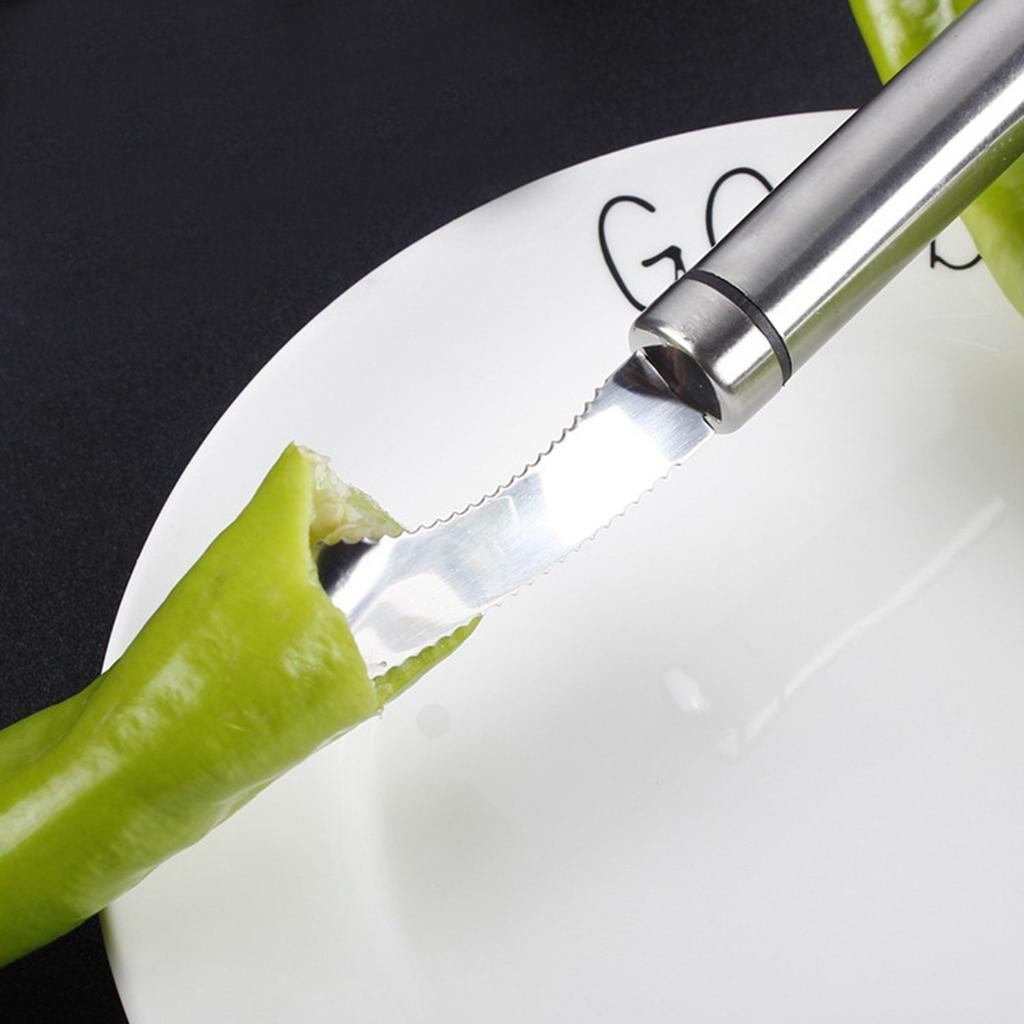 Pepper Corer 304 Stainless Steel Thickened Easy Cleanup Rustproof Chili Corer Remover for Kitchen