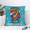 Let'S Fiesta Party Printed Pillow Case Mexican Amigo Cinco De Mayo Sombrero Comfy Pillow Cover Funny Pillowcases For Chair Sofa