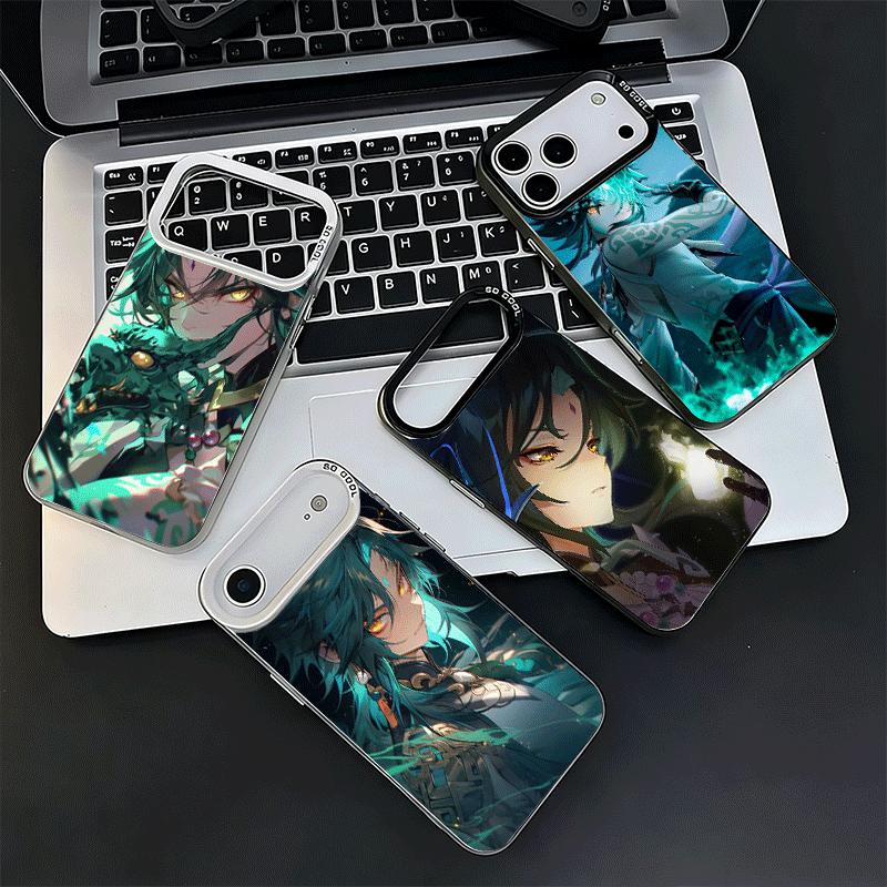 Мягкий чехол для телефона Genshin Impact Сяо для iPhone 15 16 17 Pro Max 17Air 16E 14 Plus 13 12 Mini Ударопрочный чехол Задняя крышка
