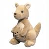 Simulated Australian Mother and Child Kangaroo Doll Plush Toy Parent-child Doll Zoo Gifts