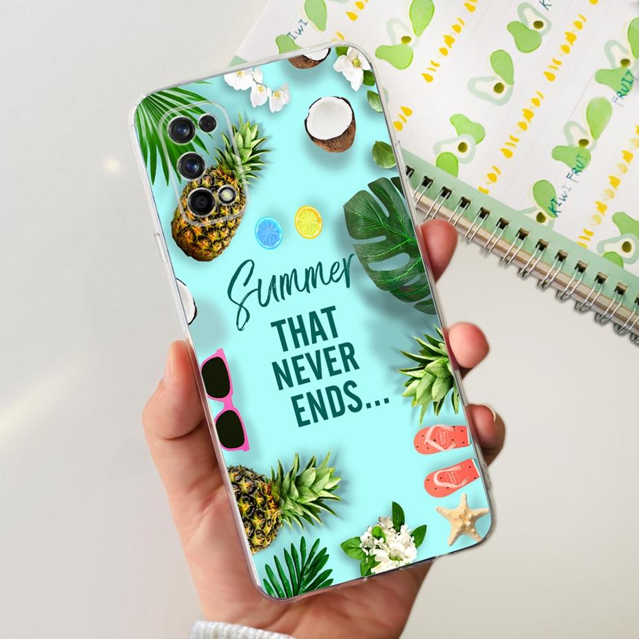 For Realme 7 Pro Case RMX2170 Cute Cat Flowers Painted Cover Clear Silicone Soft TPU Phone Case For Realme 7 Pro Realme7 5G Bags