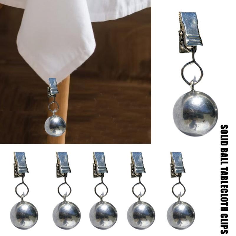 Металлические утяжелители для скатерти Портативные сферические зажимы Надежно фиксируют ткань на столах Идеально для домов Отелей Пикников Декораций мероприятий