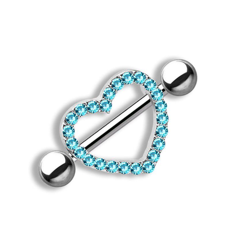 2 шт., кольцо для сосков со штангой, кольца для пирсинга, креативные украшения для тела в стиле панк, кольца с цирконом в форме сердца для женщин