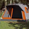 VidaXL Family Cabin Tent 7-Person Grey Orange Quick Pitch, Tent, Garden Tent, Outdoor Shelter 4004218