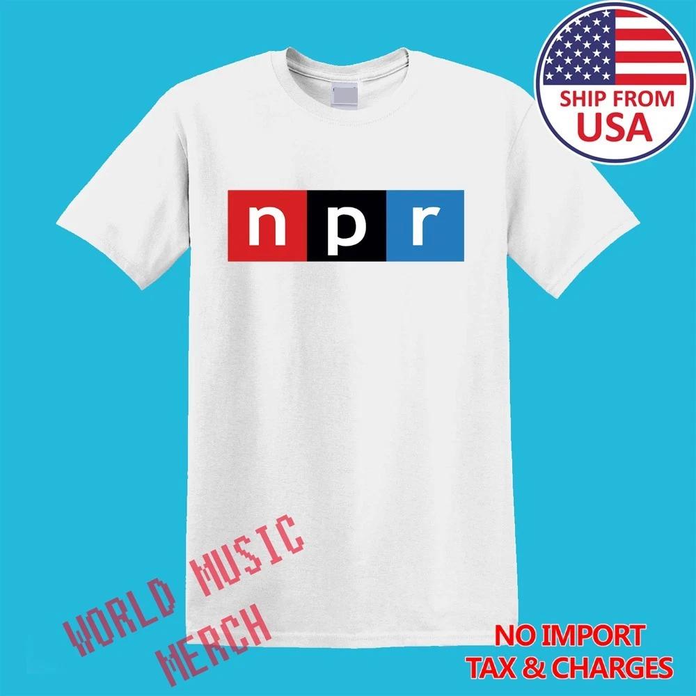 NPR National Public Radio Men's White Size S-5XL