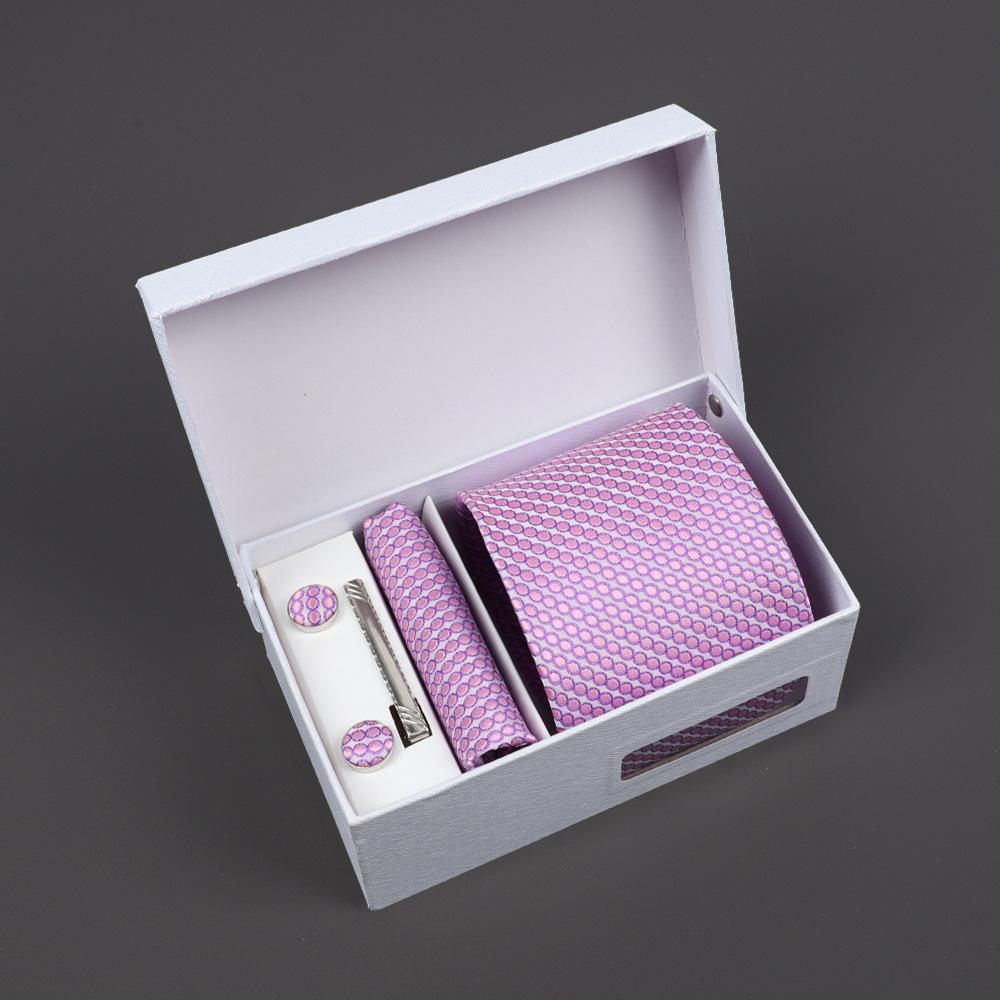 2025 Men'S Tie Premium Gift Box Jacquard Embroidered Tie Tie Logo Making