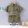 Summer Shirt Child Short Sleeved Sets Children's Casual Pants Two Piece Shirt Set