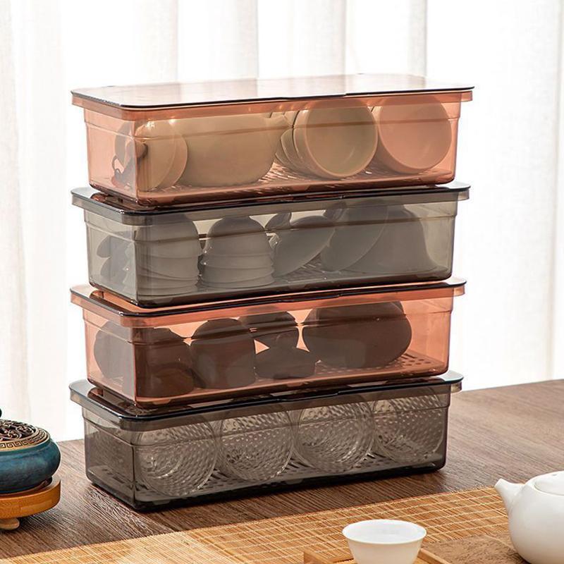 Chopsticks Storage Box Holder With Drainage Partition Household Kitchen Chopsticks Spoon Cutlery Storage Case