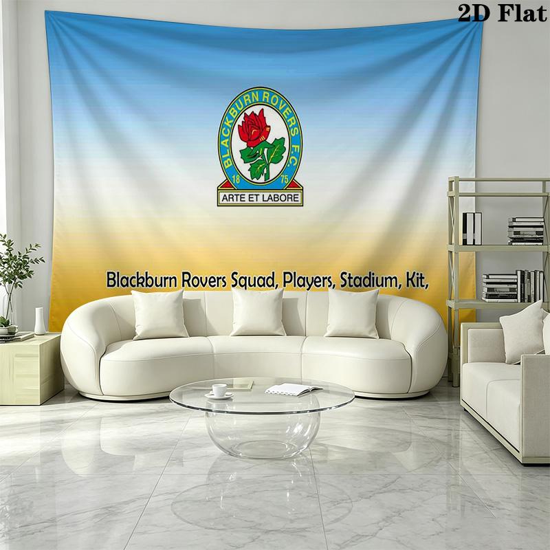 Blackburn Rovers Wall Tapestry Aesthetic Wall Hanging Printed Fabric Blanket Decorative Tapestries for Bedroom Living Room Home Decor