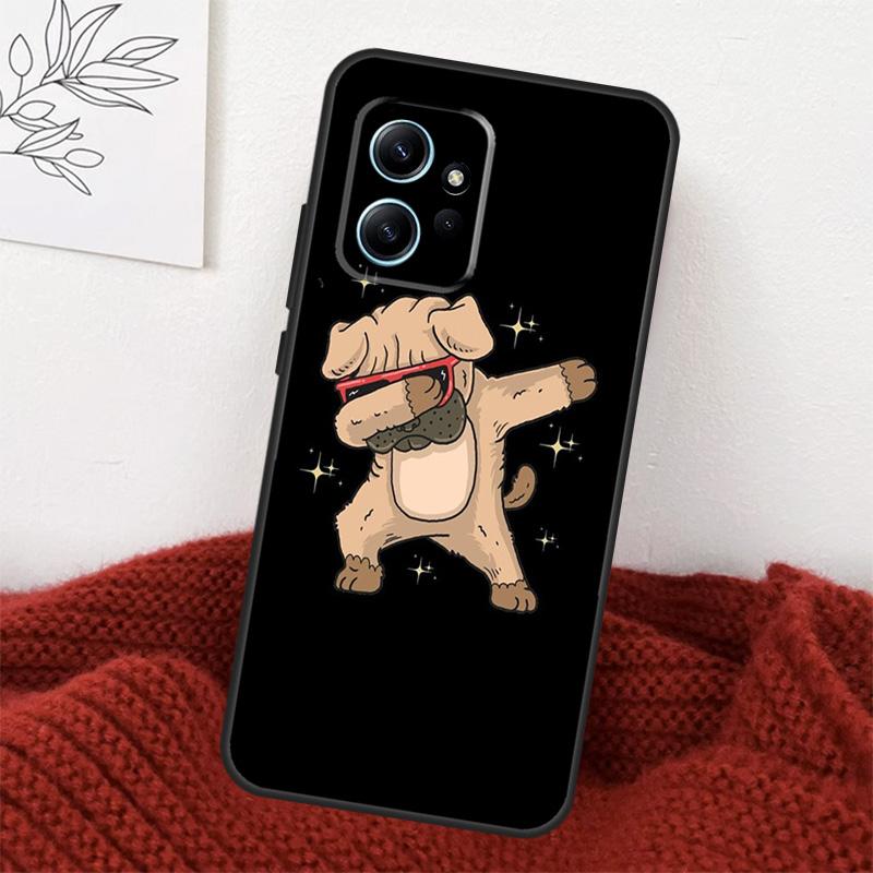 Милый Чехол с Собакой Мопс Для Xiaomi Redmi Note 13 10 11 12 14 15 Pro Plus Чехол Для Redmi 15 15C 14C 10C 12C 13C