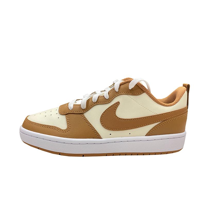 Nike Кроссовки для скейтбординга Court Borough, износостойкие, низкие, для детей, коричневые, HV1805-121