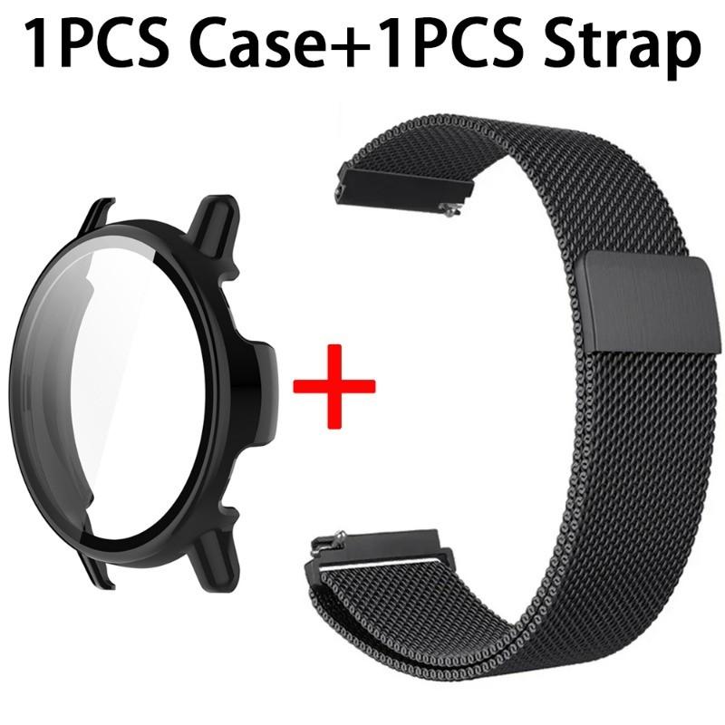 Strap + Case Cover for Garmin Vivoactive 5 / Active 5 Stainless Steel Band for Garmin Active5 Wristband Protective Shell