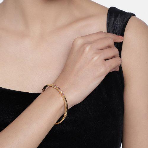 Estele Gold Plated Stud Bracelet For Women