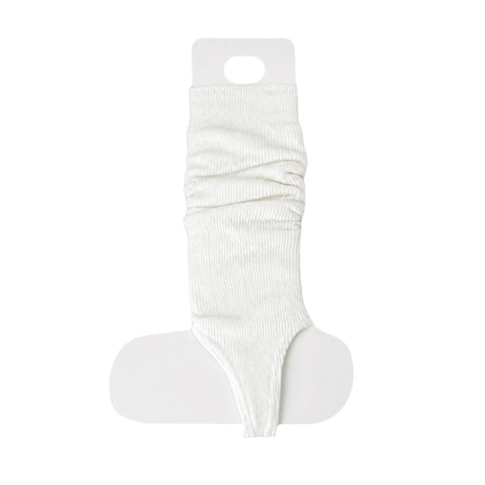New Fashion Solid Color Knitted Leg Warmers Breathable Plain Mid-Calf Socks Harajuku Crew Socks Dance