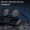 Nd2-400 9 Level Adjustable Dimming Polarized Sunglasses Men Women Fishing Punk Round Glasses Driving Eyeglasses Nd Filter